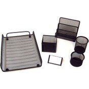 Wholesale - 6pc BLACK OFFICE STATIONERY SET C/P 12, UPC: 895456002148